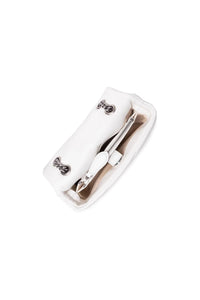 Pinko Love Mini Puff Borsa Donna in Nappa Trapuntata Bianco Seta/argento