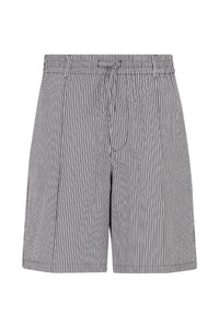 Bermuda con coulisse in tessuto seersucker rigato Emporio Armani 3D1PE21NPIZ