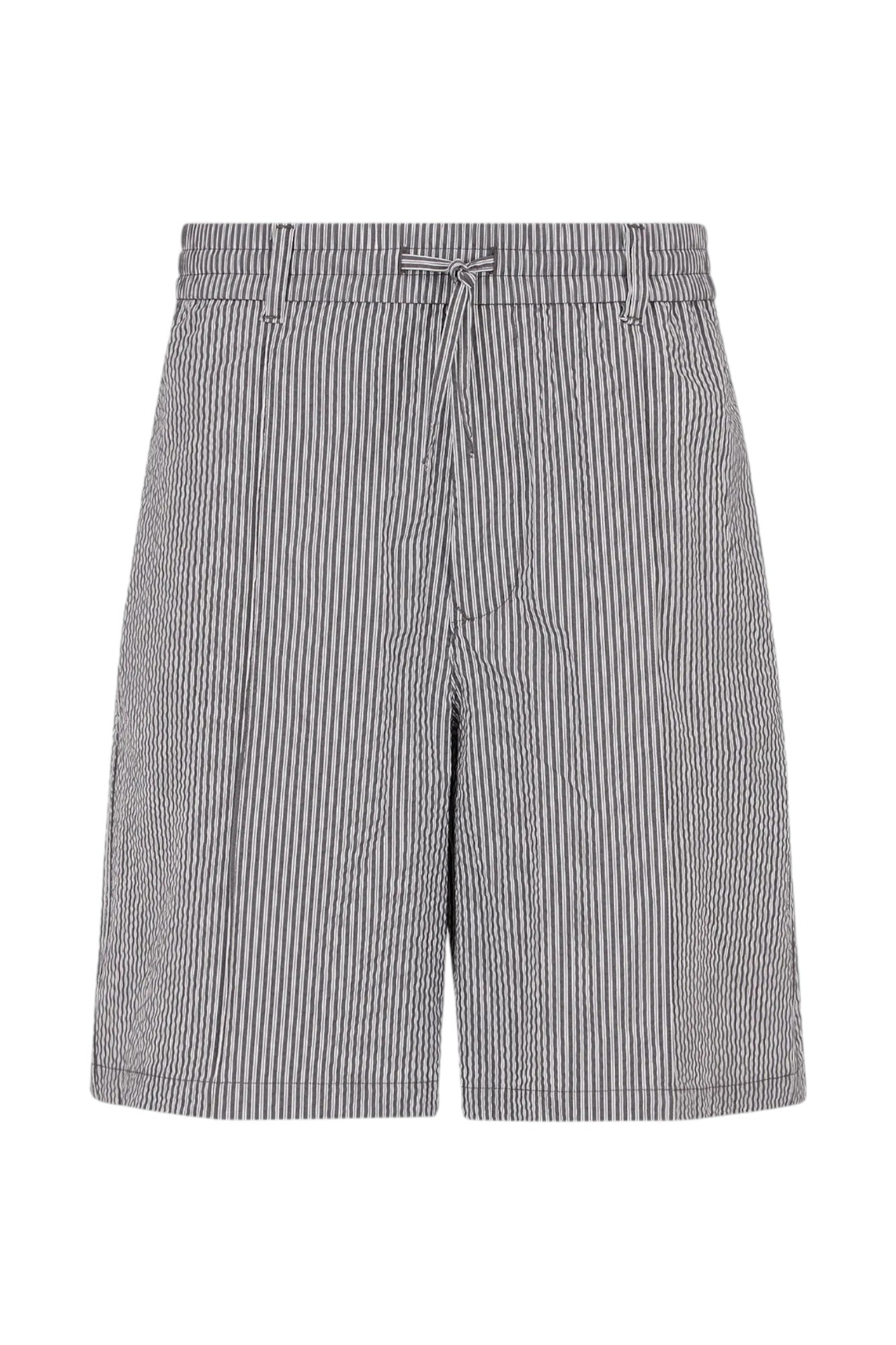Bermuda con coulisse in tessuto seersucker rigato Emporio Armani 3D1PE21NPIZ