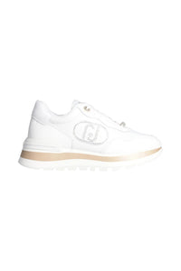Sneakers in pelle con logo gioiello Donna  Liu Jo BF4057PX331