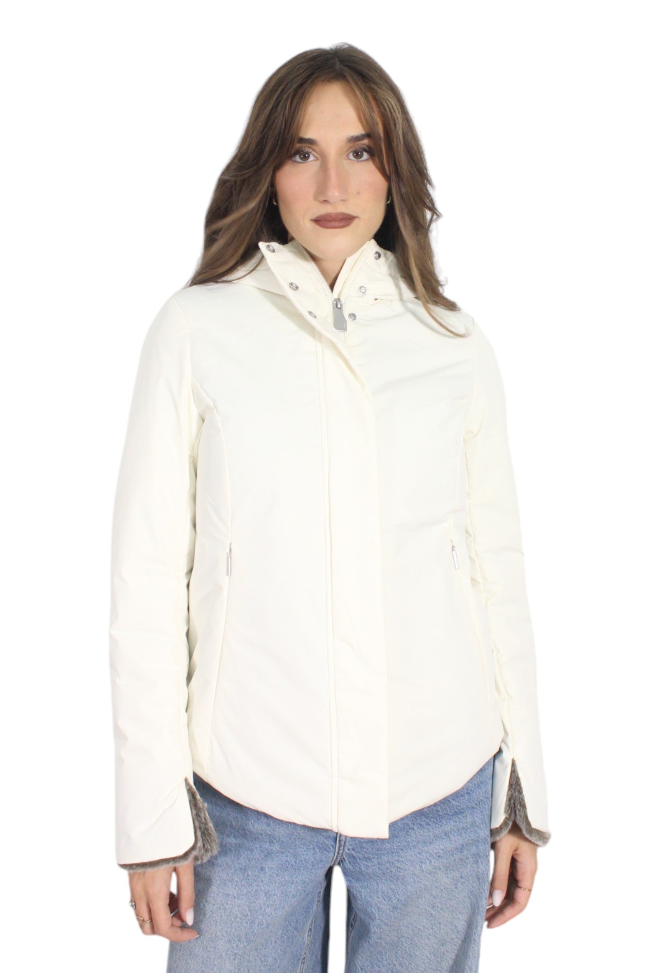 Giubbotto Donna Suns GBS53019D Off White