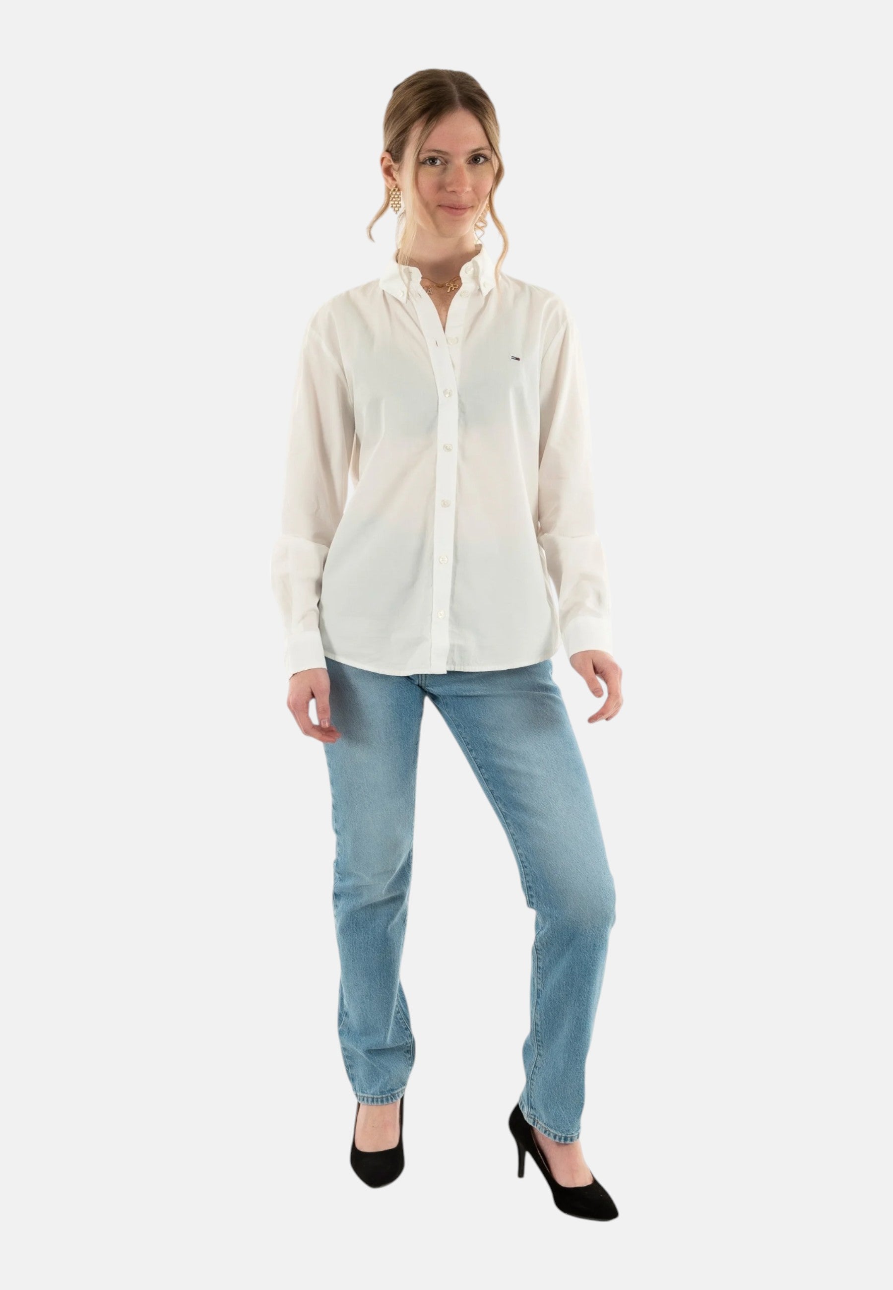 Camicia Donna Tommy Hilfiger DW0DW20290 Ecru