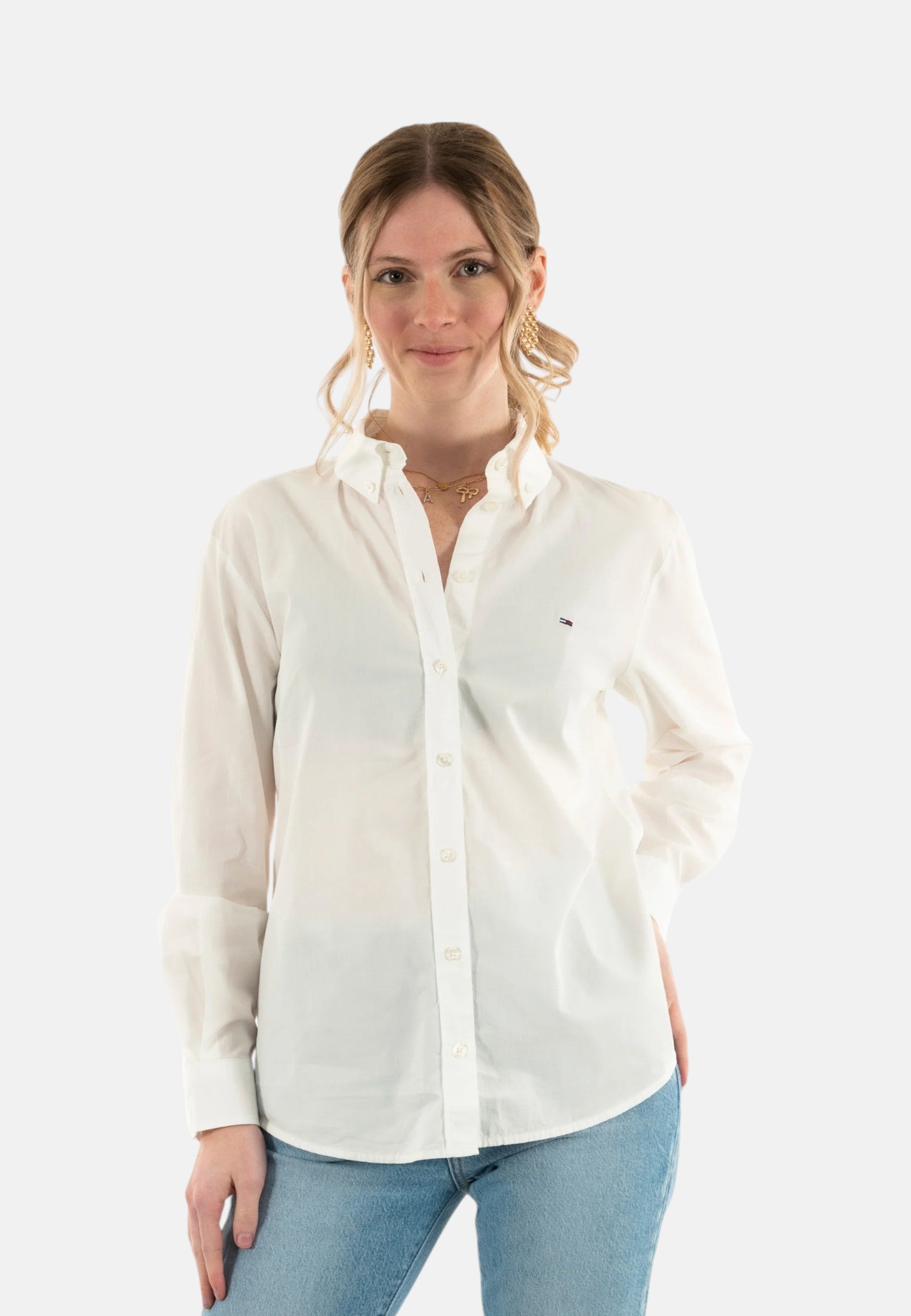 Camicia Donna Tommy Hilfiger DW0DW20290 Ecru