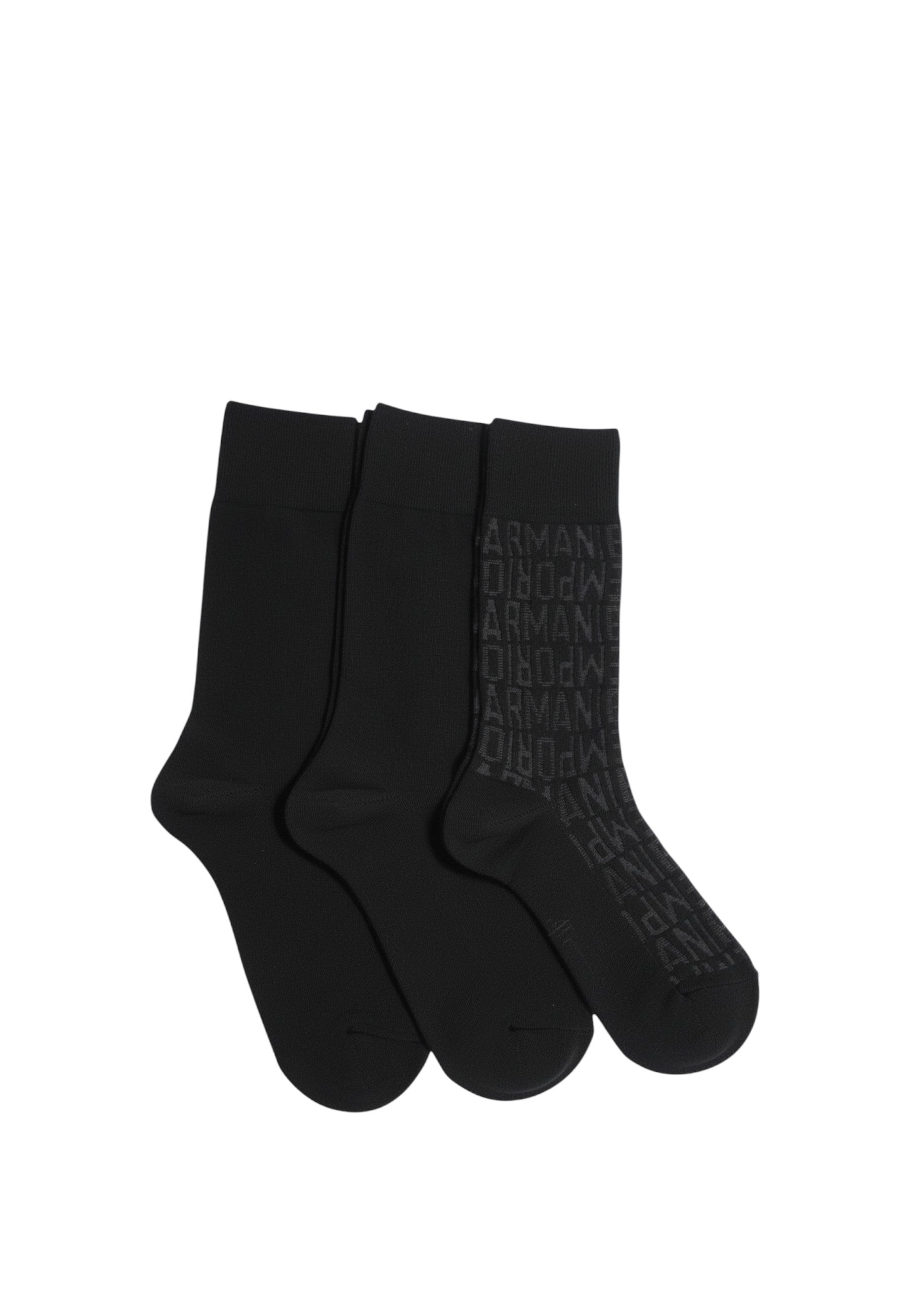 3-Pack Calze Uomo Emporio Armani Black/black/black