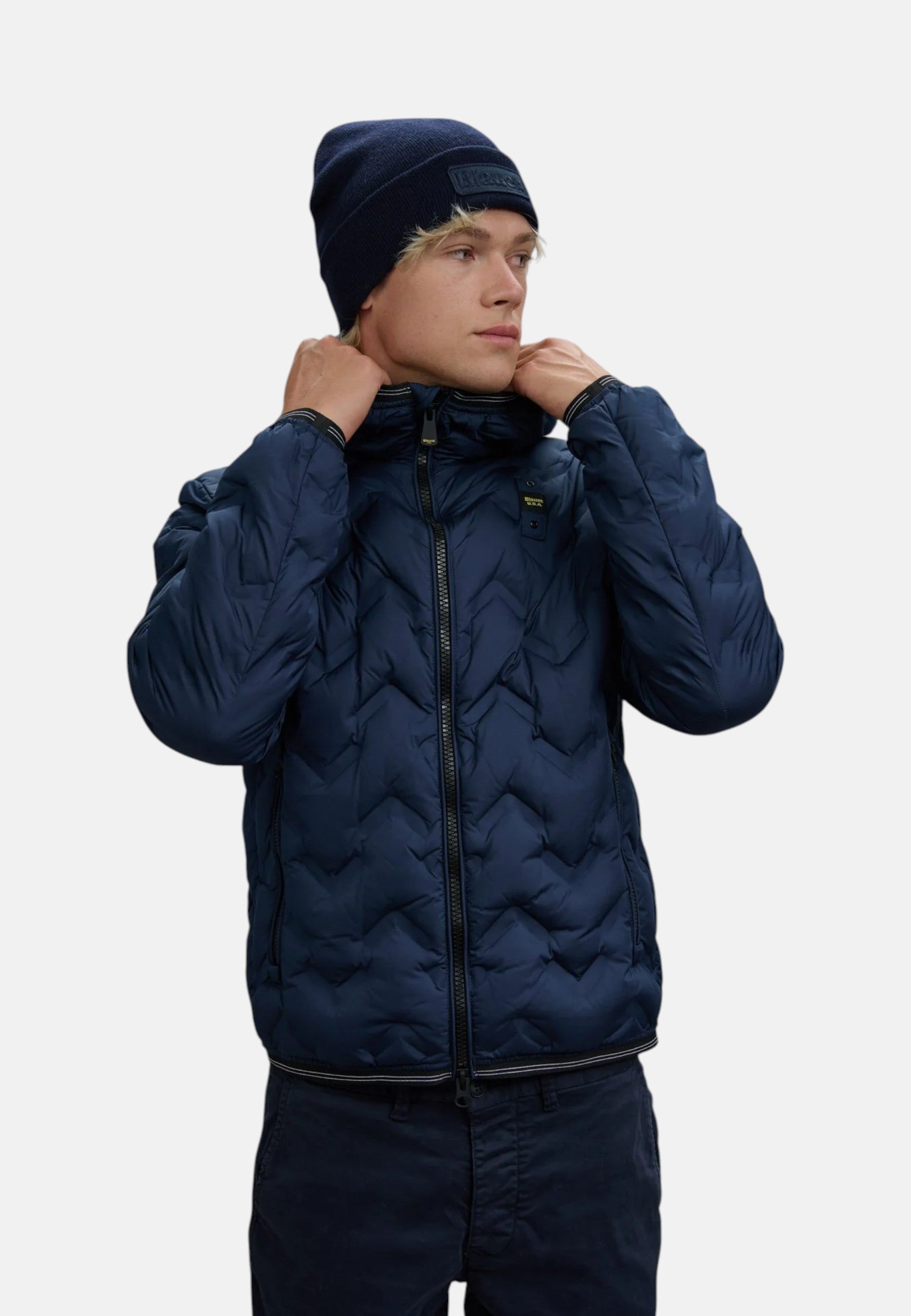 Giubbotto Uomo Blauer Blu/tabacco