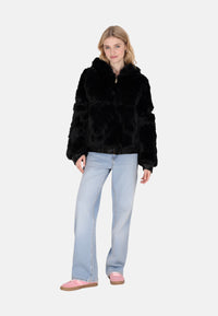 Giacca con Pelliccia Donna V°73 Nero