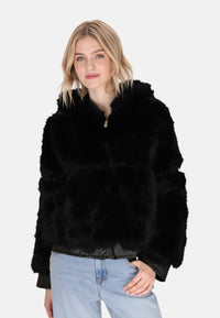 Giacca con Pelliccia Donna V°73 Nero