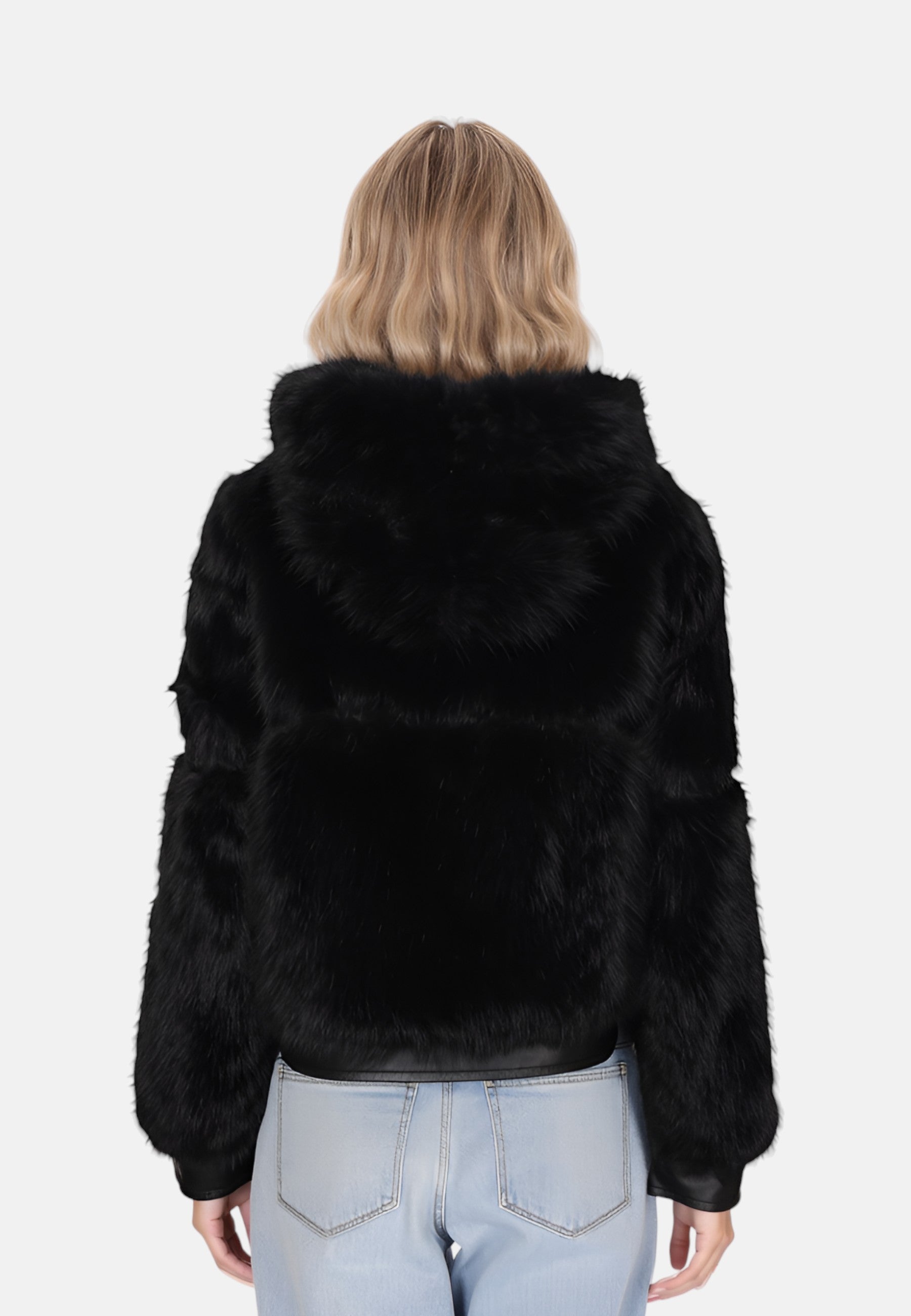 Giacca con Pelliccia Donna V°73 Nero