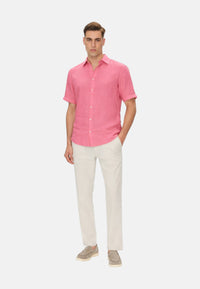 Camicia Uomo Boss Light/pastel Red