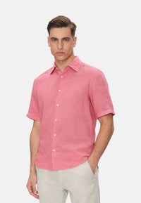 Camicia Uomo Boss Light/pastel Red