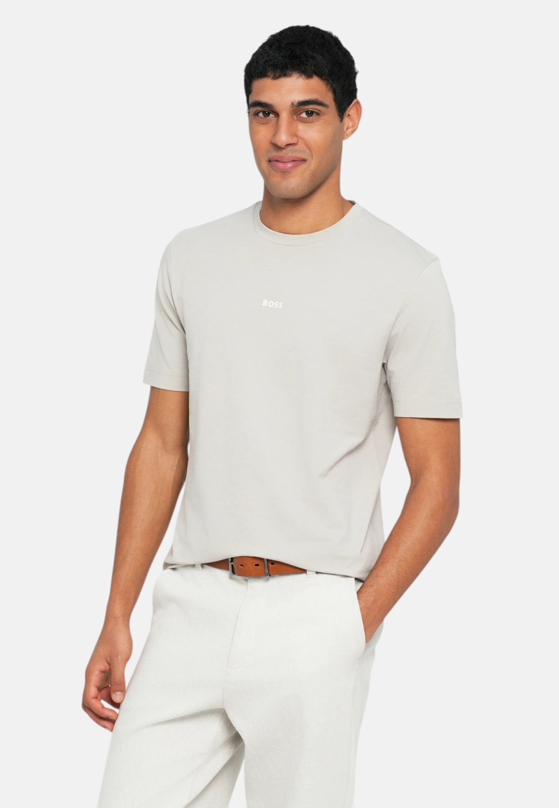 T-Shirt Uomo Boss Open White