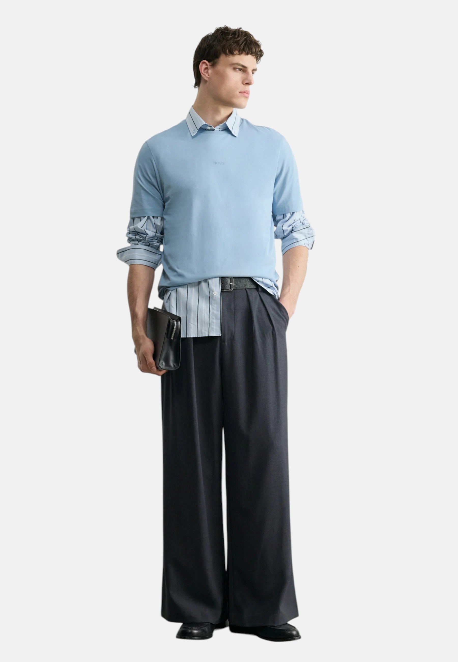 T-Shirt Uomo Boss Light/pastel Blue
