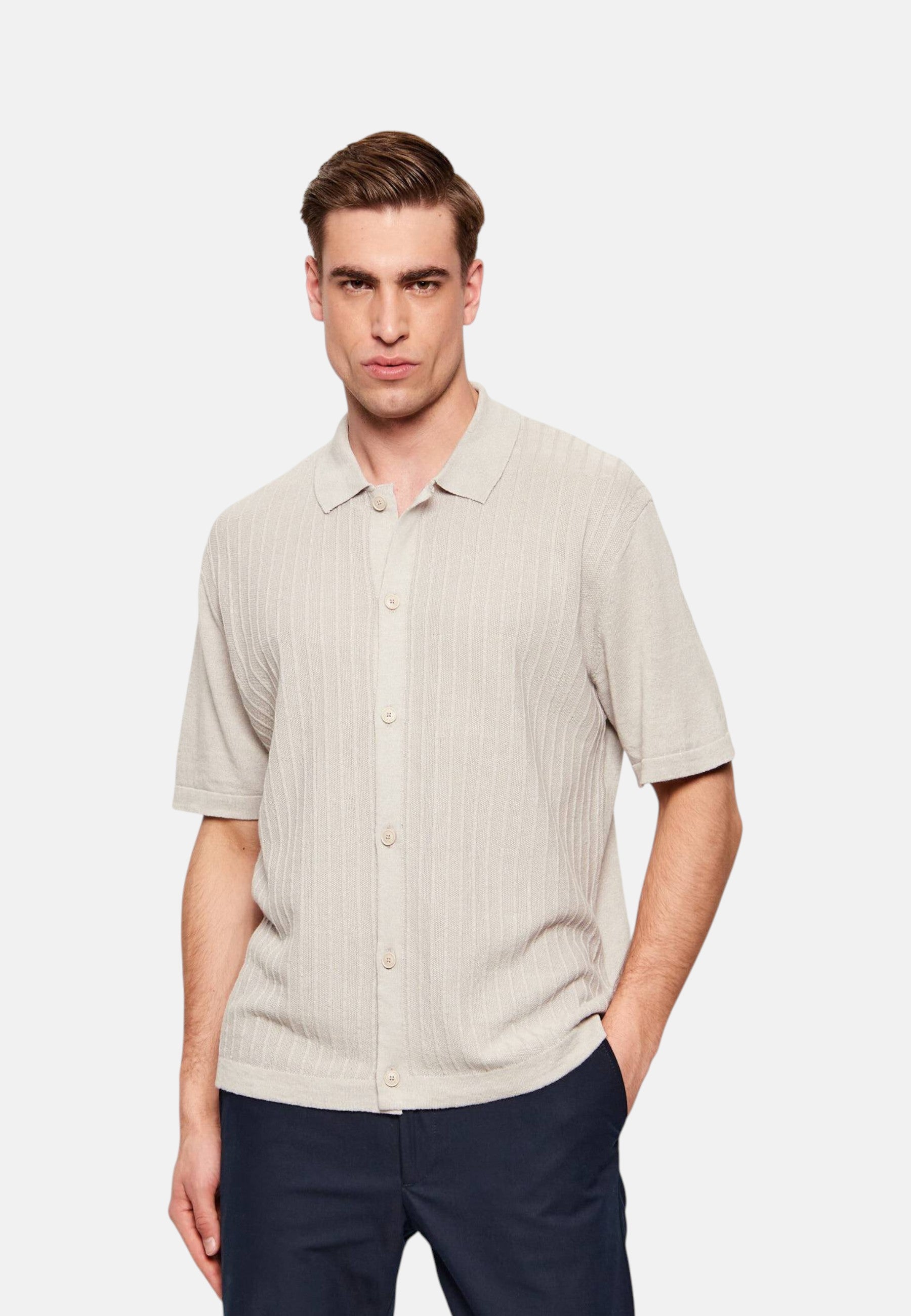 Camicia Uomo Boss Open Grey