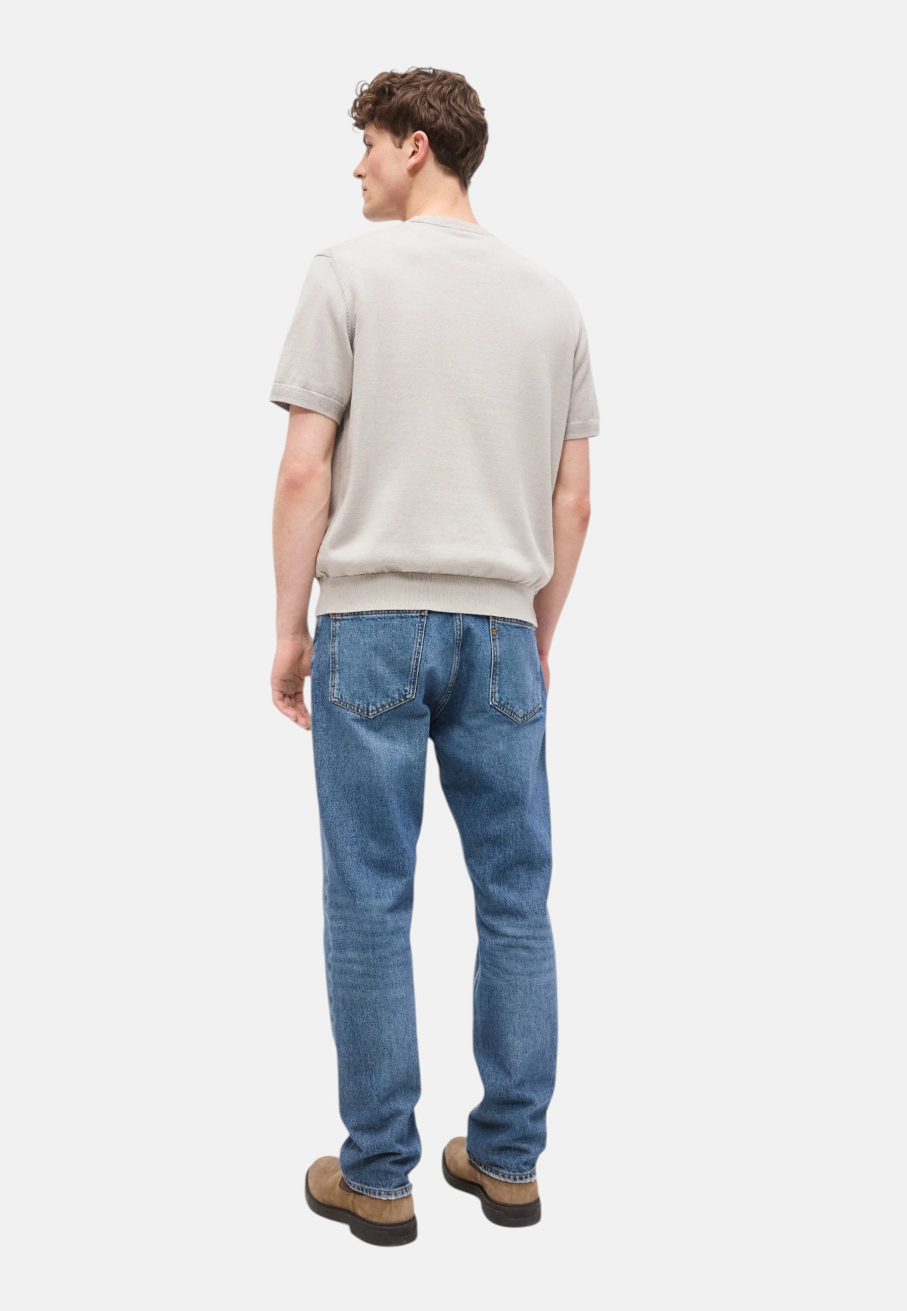T-Shirt Uomo Boss Open Grey