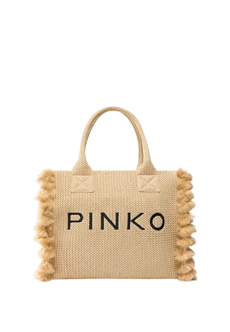 Borsa Donna PINKO Paglia/nero