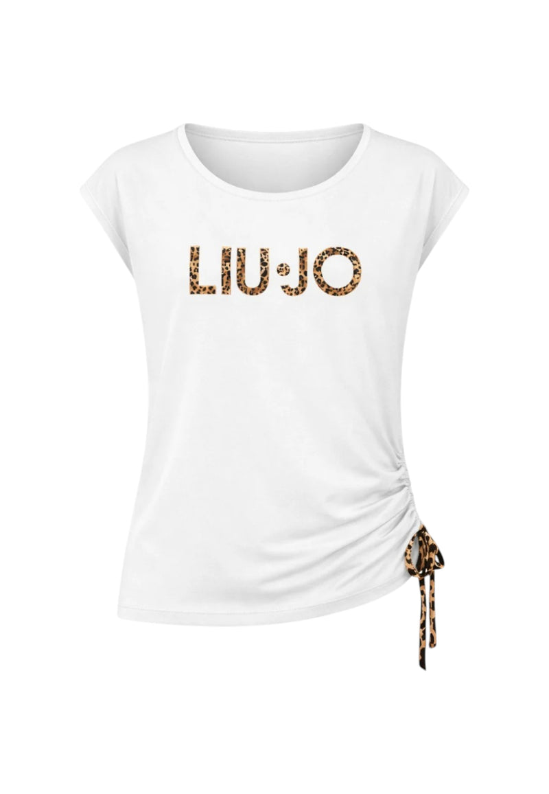 T-Shirt Donna Liu Jo Bianco/animalier