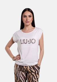 T-Shirt Donna Liu Jo Bianco/animalier
