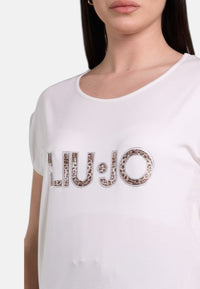 T-Shirt Donna Liu Jo Bianco/animalier