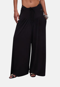 Pantaloni ampi in jersey LIU.JO Nero