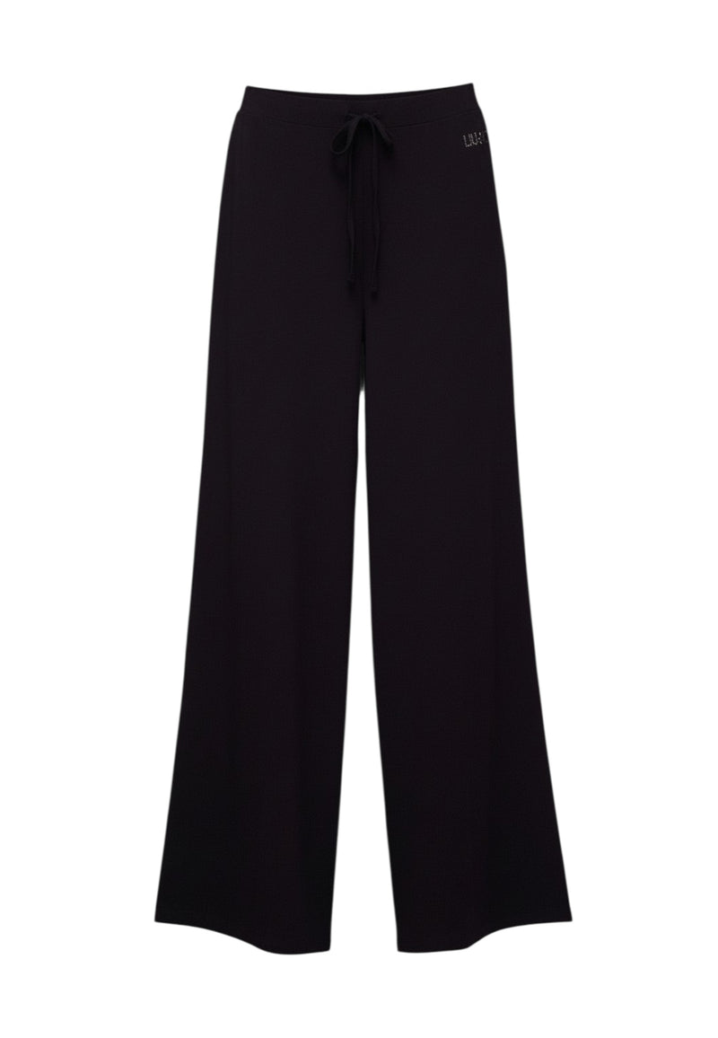 Pantaloni ampi in jersey LIU.JO Nero
