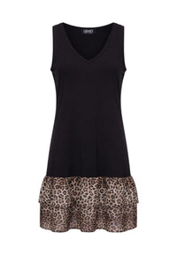 Abito Donna Liu Jo Nero/animalier