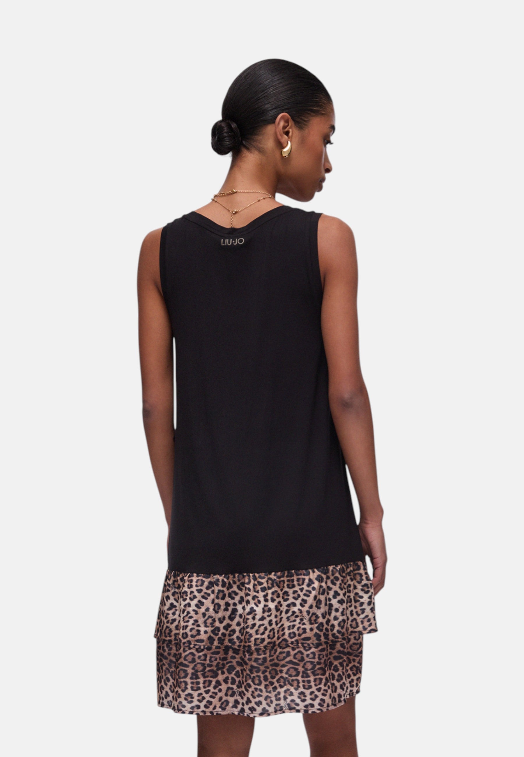 Abito Donna Liu Jo Nero/animalier