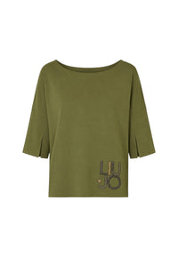 T-Shirt Liu Jo Donna Manica a 3/4 Regular Fit Sea Turtle