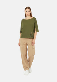 T-Shirt Liu Jo Donna Manica a 3/4 Regular Fit Sea Turtle