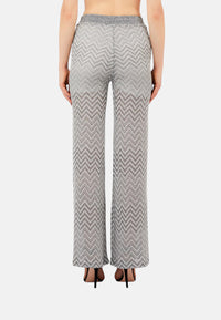 Pantaloni in Maglia Donna Liu Jo Nero/silver