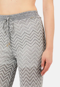 Pantaloni in Maglia Donna Liu Jo Nero/silver