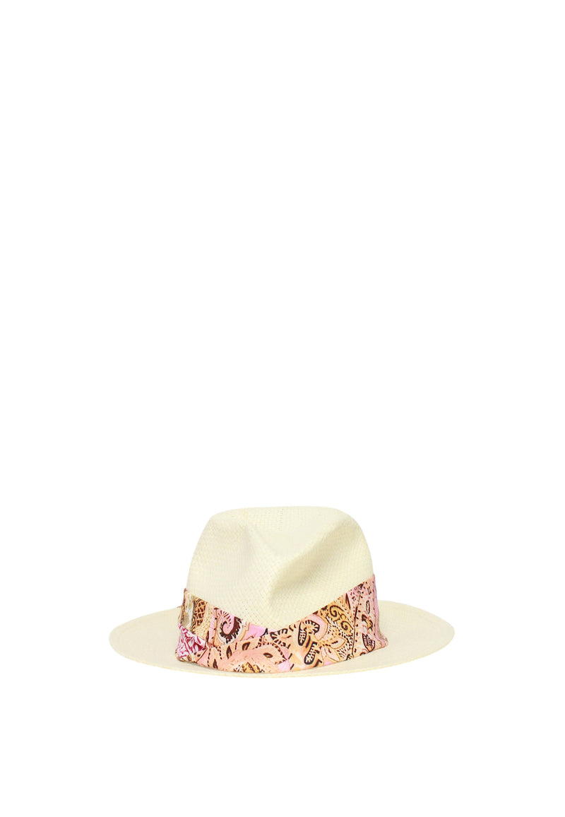 Cappello Donna panama con nastro foulard Liu Jo Naturale
