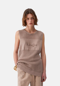 Top in maglia Donna Liu Jo Almond