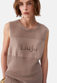 Top in maglia Donna Liu Jo Almond