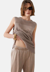Top in maglia Donna Liu Jo Almond