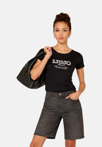 T-SHirt Donna Liu Jo Nero