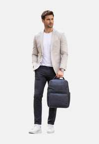 Zaino Uomo da viaggio resistente all'acqua porta pc 14. Blu