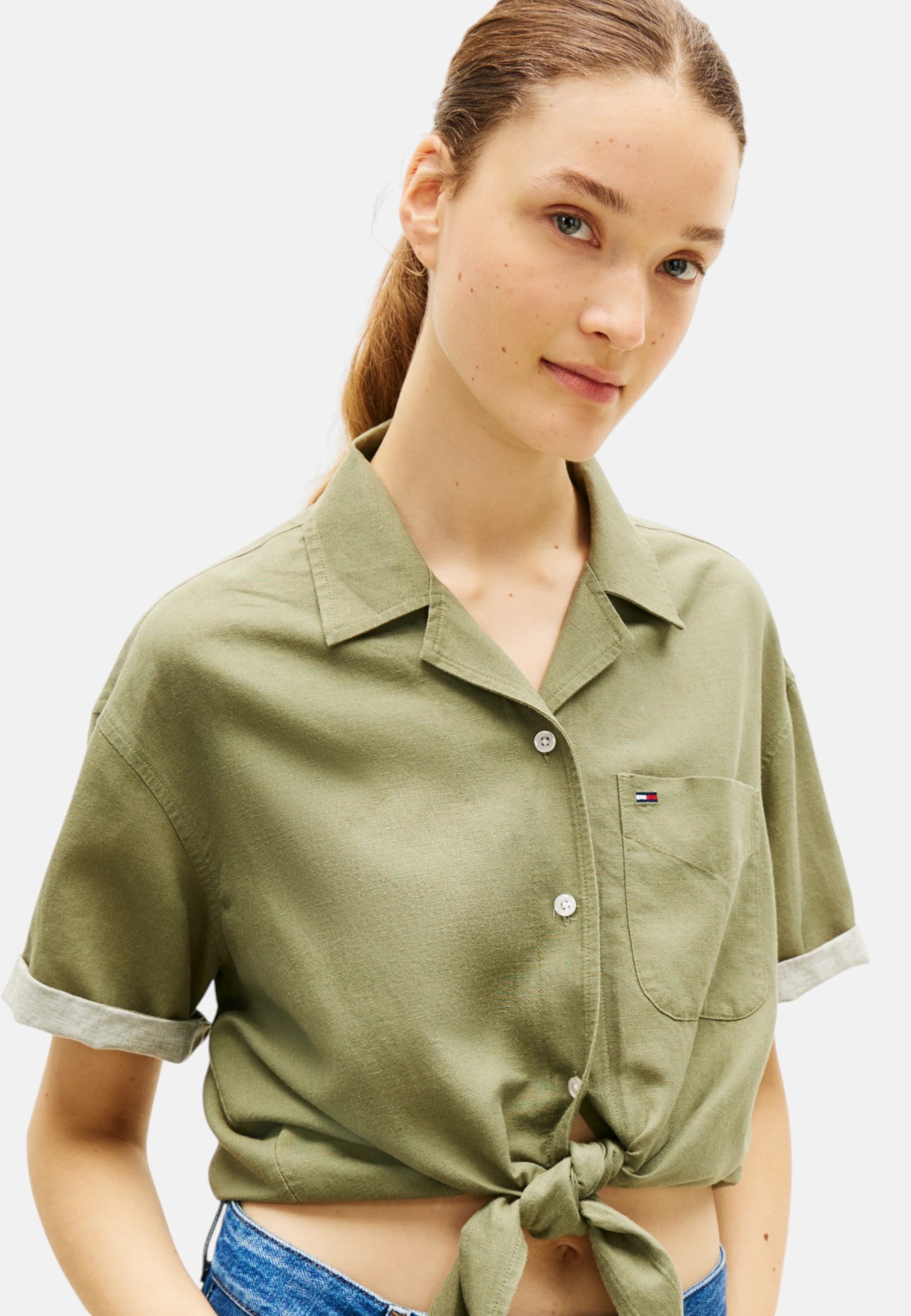Camicia Donna Tommy Hilfiger Verde