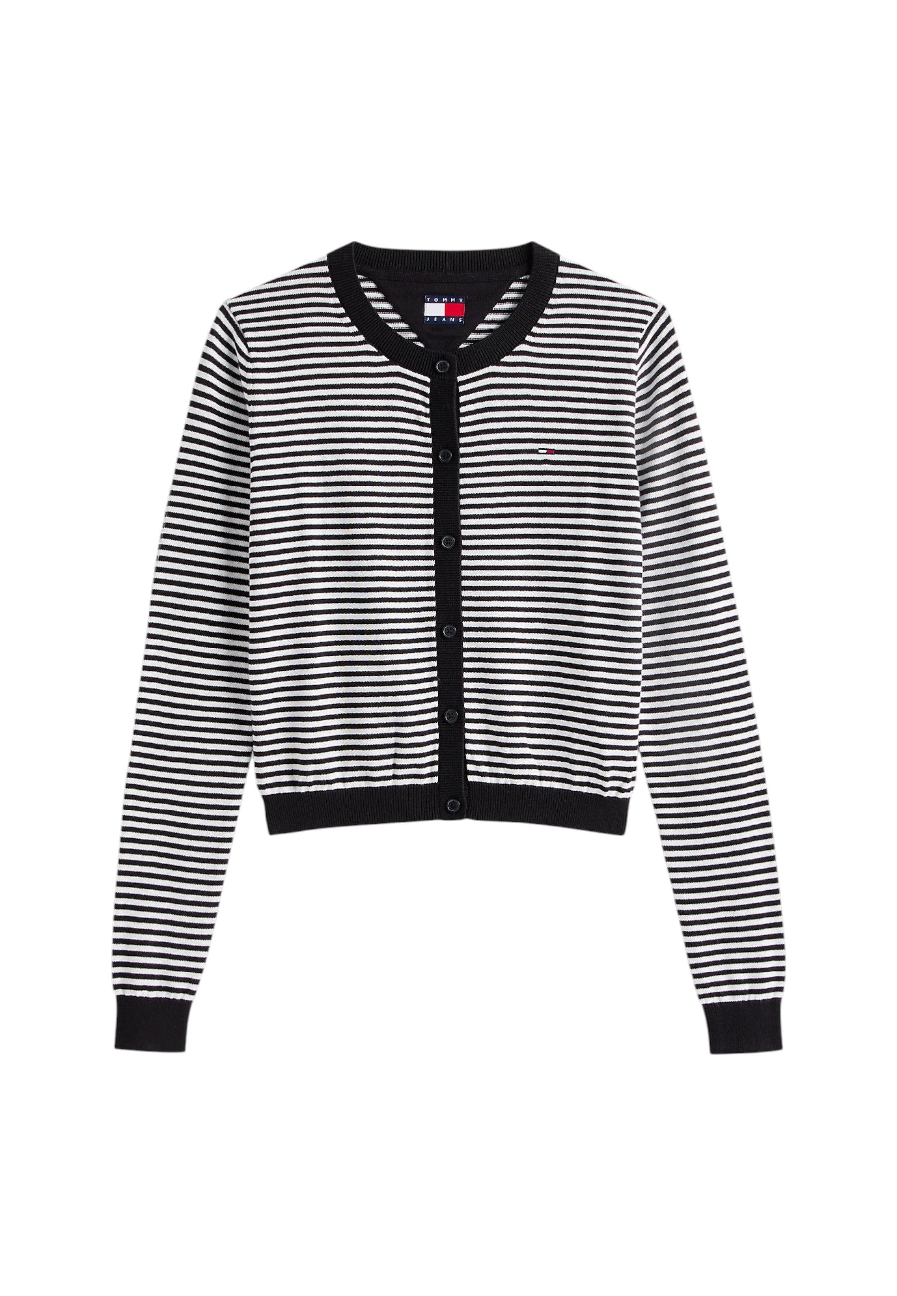 Cardigan Donna Tommy Hilfiger Nero/bianco