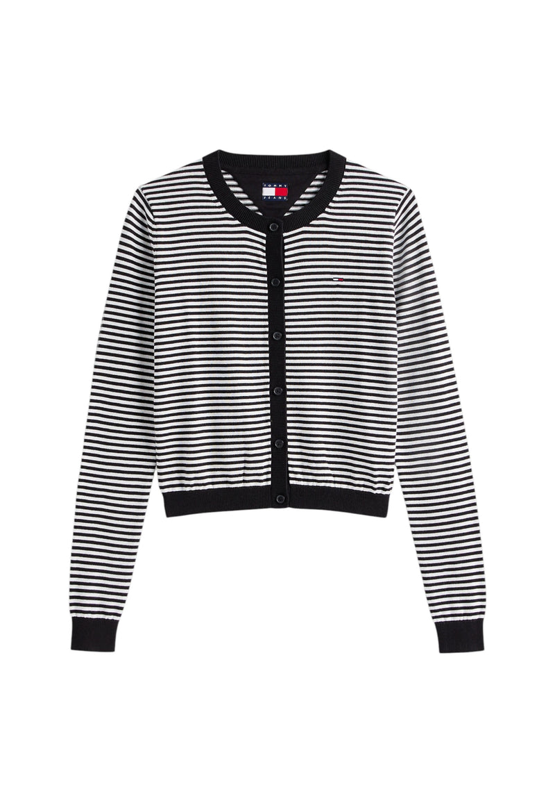 Cardigan Donna Tommy Hilfiger Nero/bianco