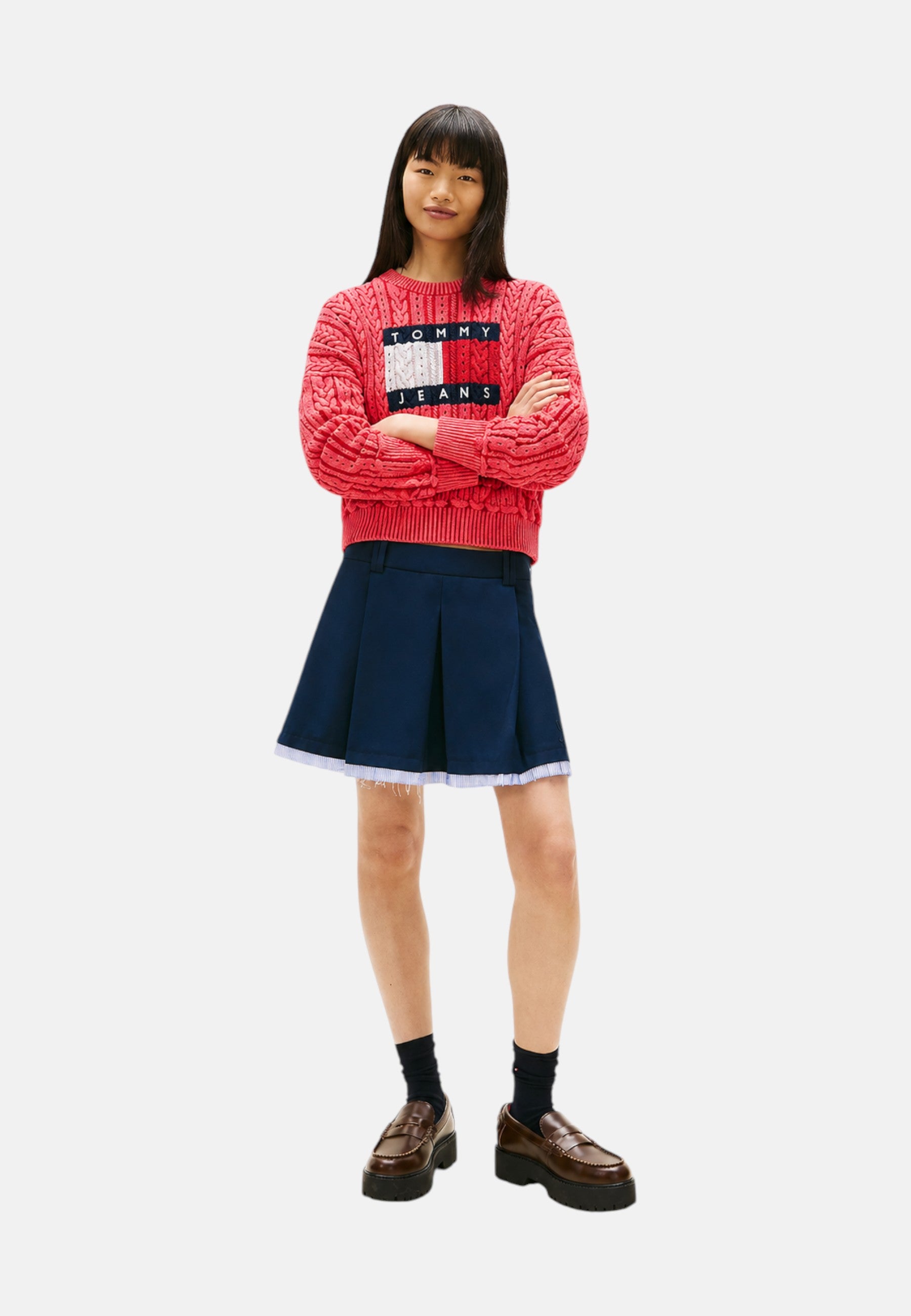 Felpa Donna Tommy Hilfiger Rosso