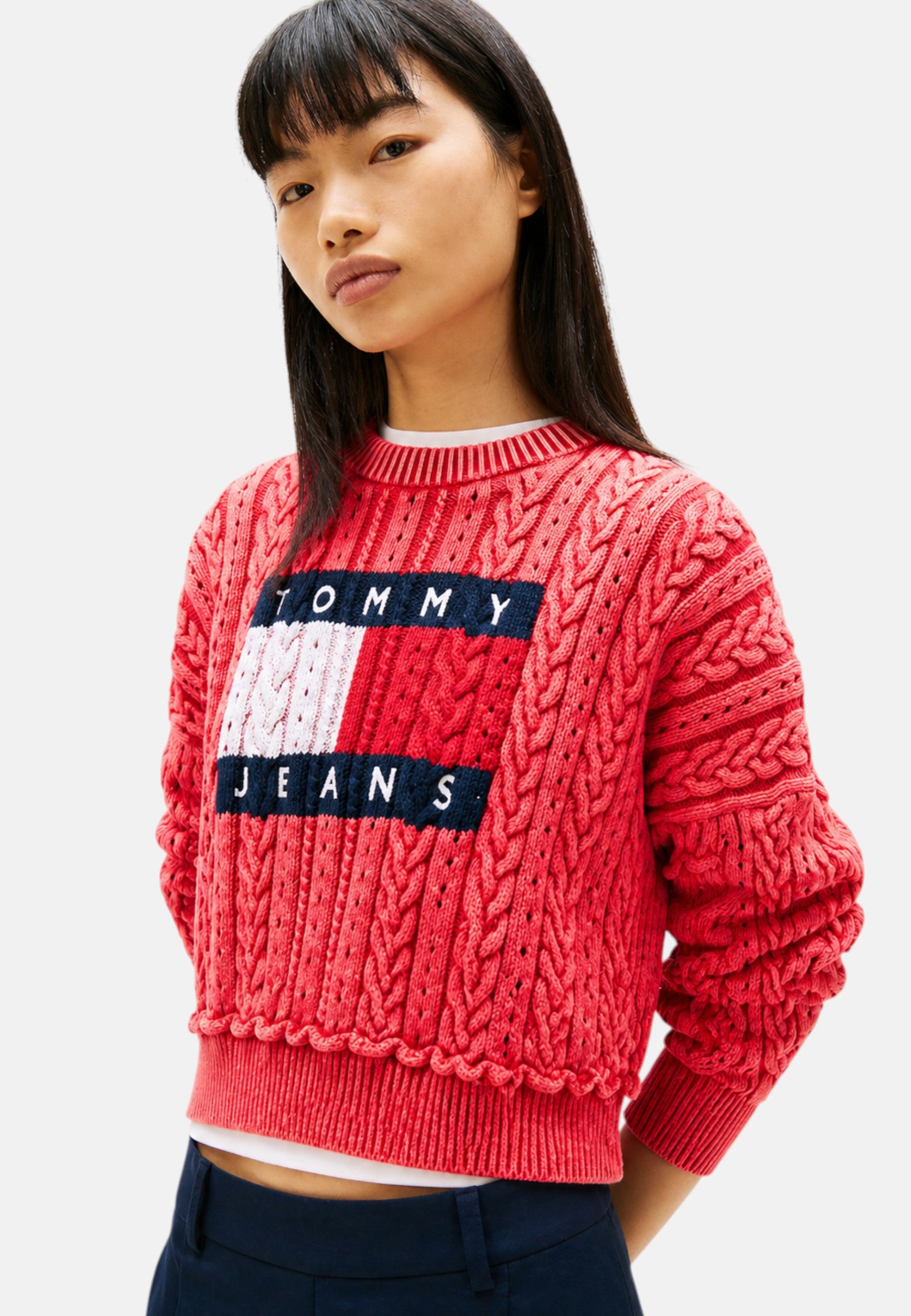 Felpa Donna Tommy Hilfiger Rosso