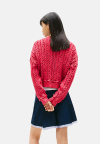 Felpa Donna Tommy Hilfiger Rosso