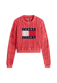 Felpa Donna Tommy Hilfiger Rosso