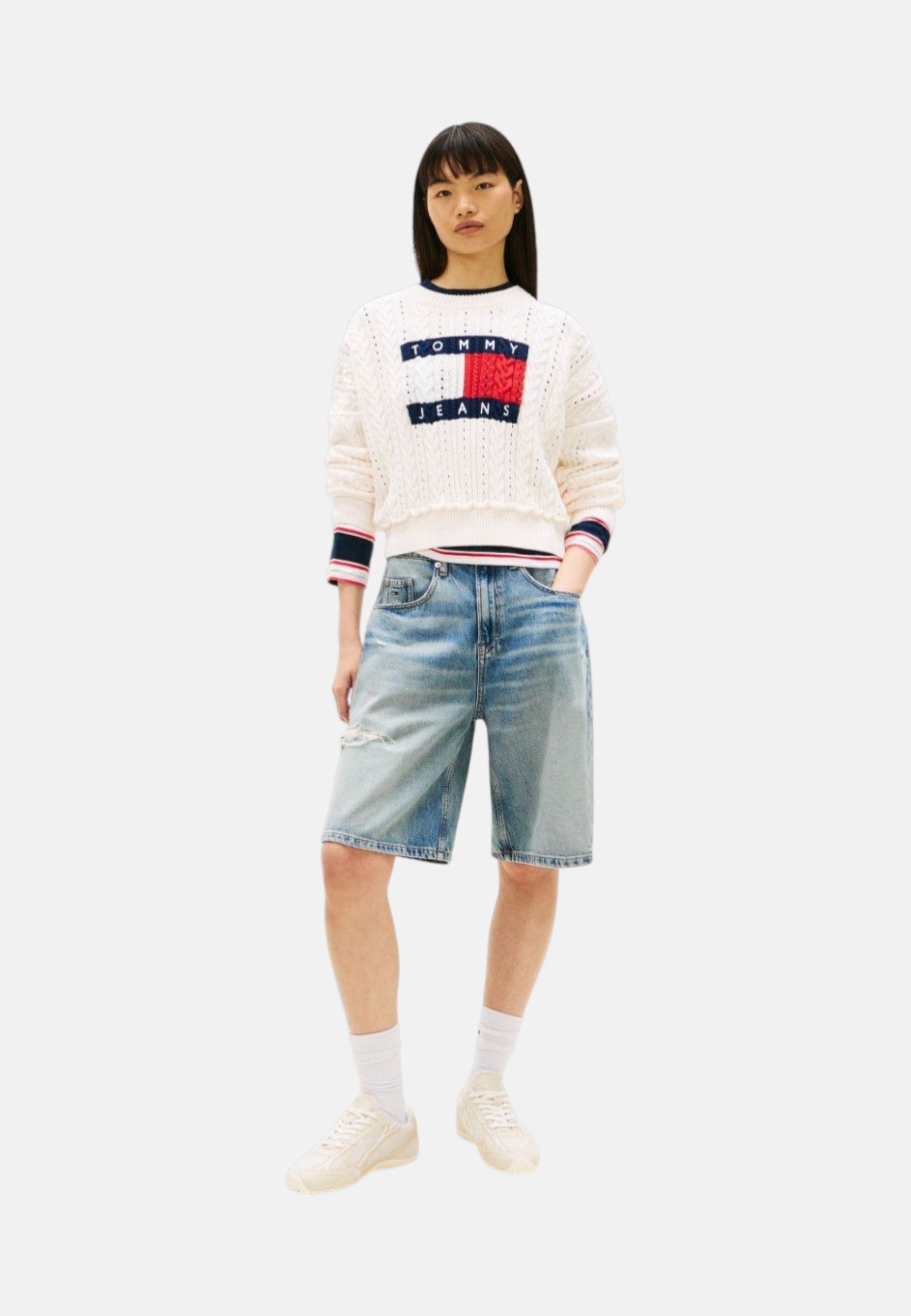 Felpa Donna Tommy Hilfiger Bianco