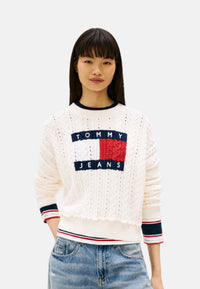 Felpa Donna Tommy Hilfiger Bianco