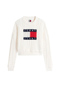 Felpa Donna Tommy Hilfiger Bianco