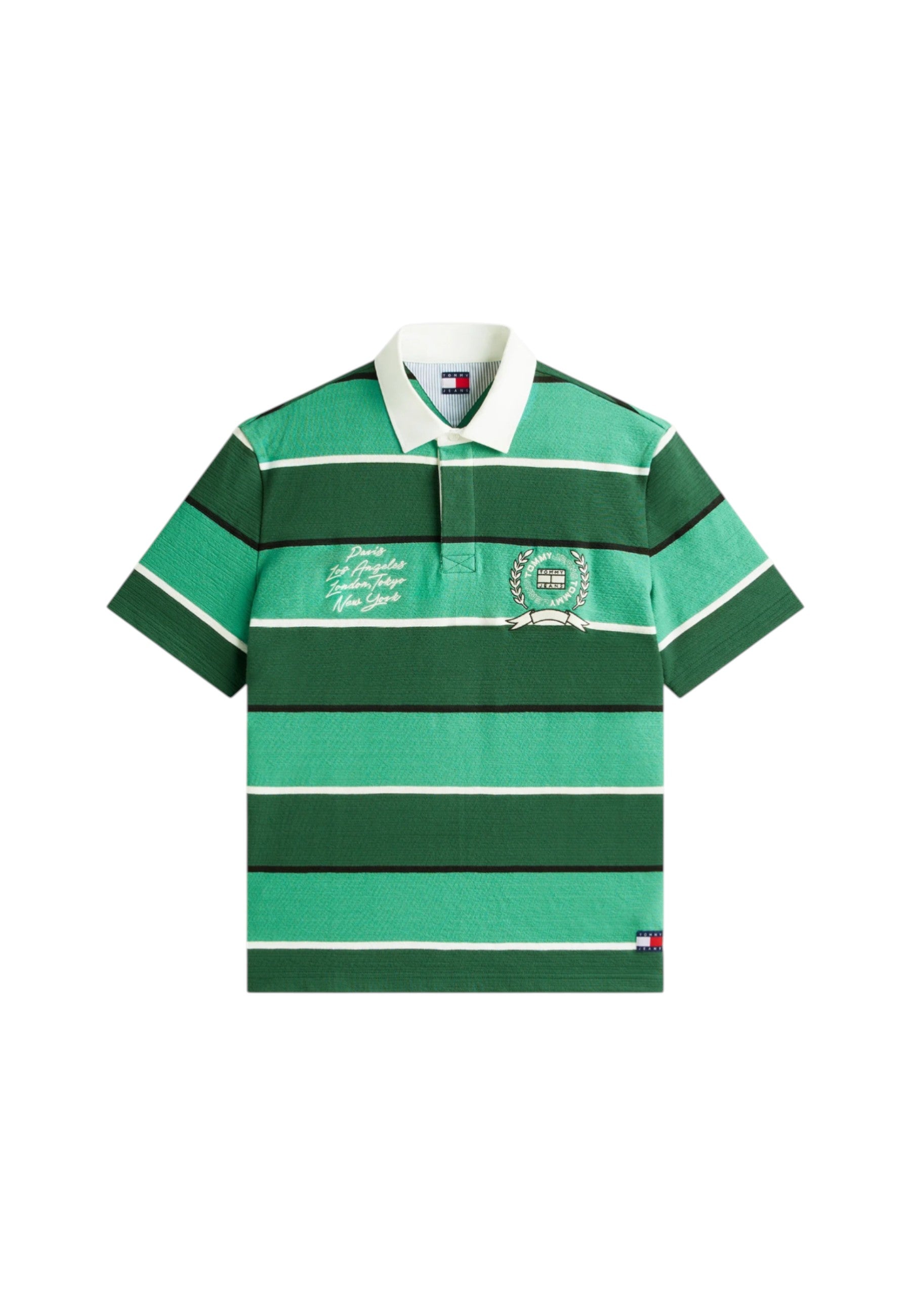Polo Uomo relaxed fit a righe Verde