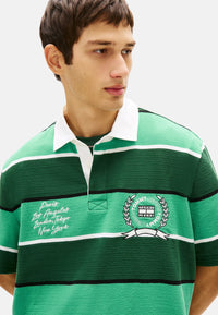 Polo Uomo relaxed fit a righe Verde