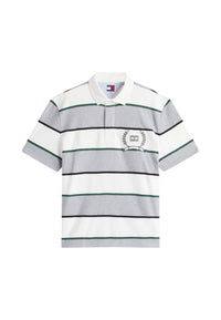 Polo Uomo relaxed fit a righe Grigio