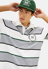 Polo Uomo relaxed fit a righe Grigio